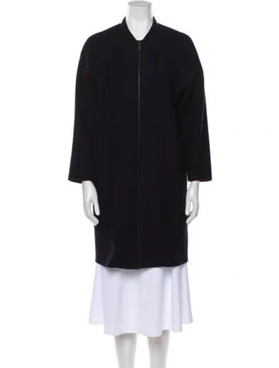 Pre-owned Cos Wool Coat In Black