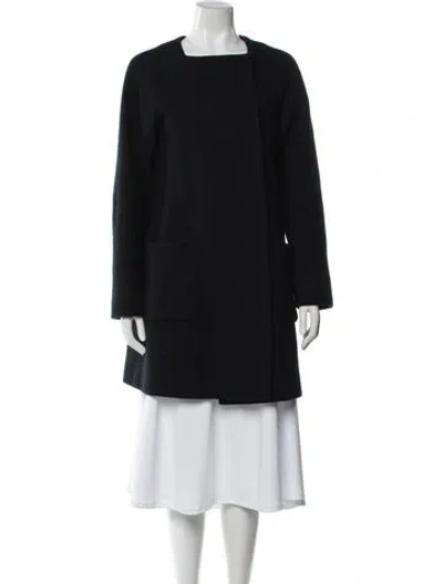 Pre-owned Cos Wool Coat In Black