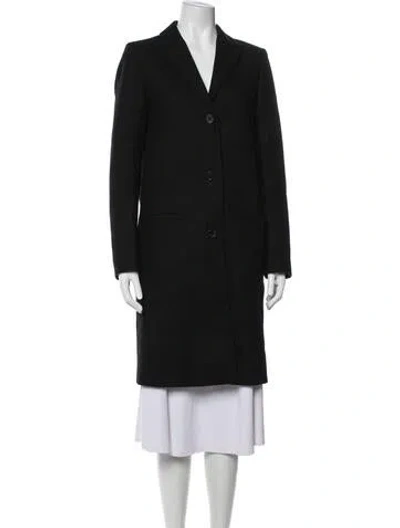 Pre-owned Cos Wool Coat In Black