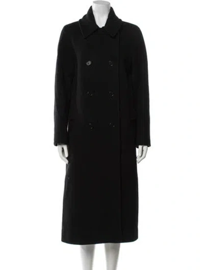 Pre-owned Cos Wool Coat In Black