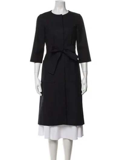 Pre-owned Cos Wool Coat In Black