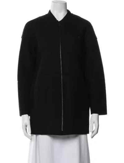 Pre-owned Cos Wool Coat In Black