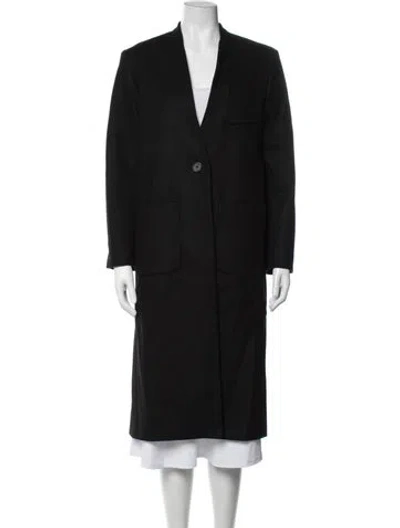 Pre-owned Cos Wool Coat In Black
