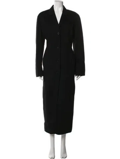 Pre-owned Cos Wool Coat In Black
