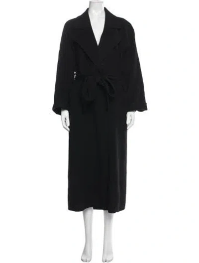 Pre-owned Cos Wool Coat In Black