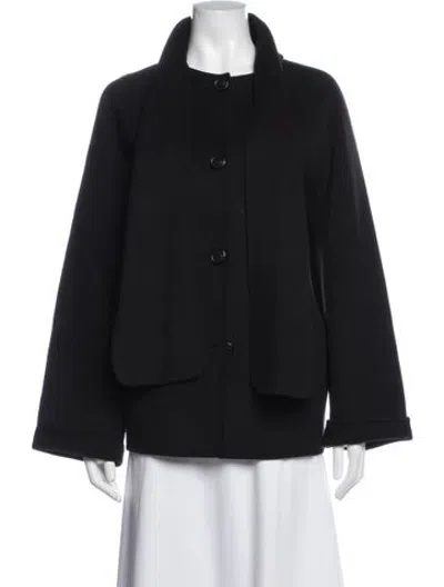 Pre-owned Cos Wool Coat In Black