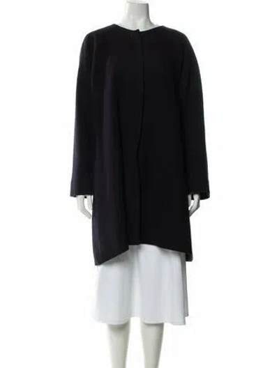 Pre-owned Cos Wool Coat In Blue
