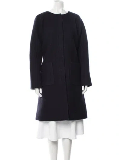 Pre-owned Cos Wool Coat In Blue