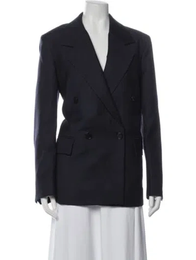 Pre-owned Cos Wool Coat In Blue