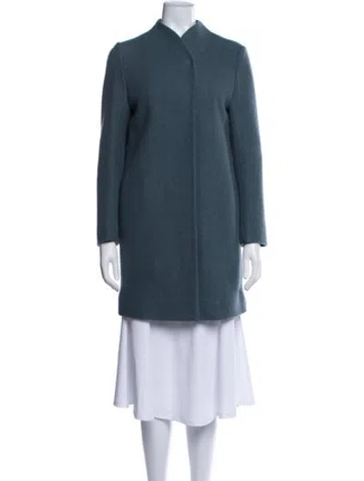 Pre-owned Cos Wool Coat In Blue