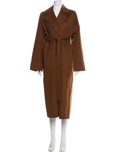 Pre-owned Cos Wool Coat In Brown