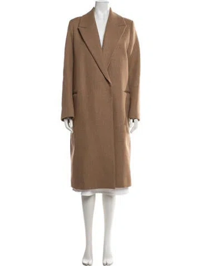 Pre-owned Cos Wool Coat In Brown