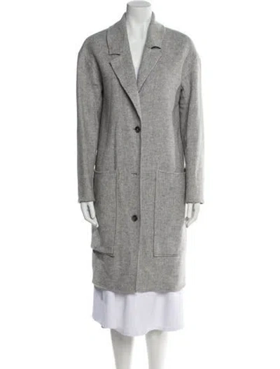 Pre-owned Cos Wool Coat In Gray