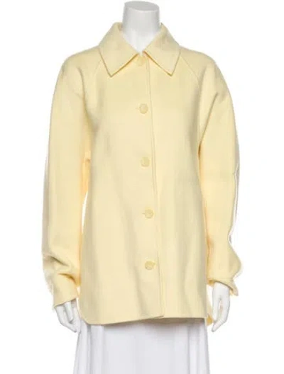 Pre-owned Cos Wool Coat In Yellow