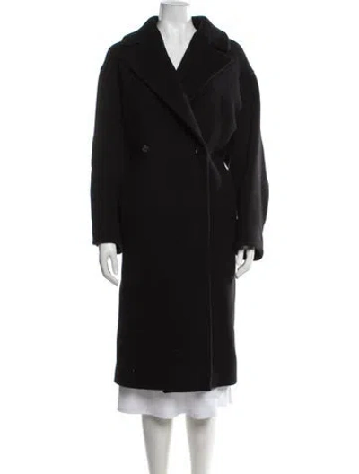 Pre-owned Cos Wool Faux Fur Coat In Black