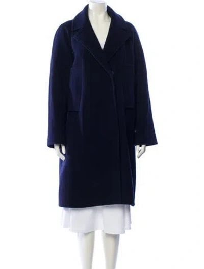 Pre-owned Cos Wool Faux Fur Vest In Blue