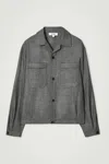 Cos Wool-flannel Overshirt In Grey