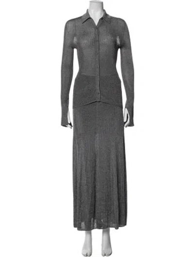 Pre-owned Cos Wool Glitter Accents Skirt Set In Black