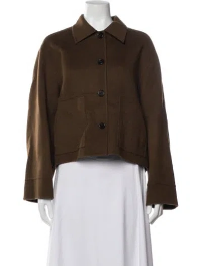 Pre-owned Cos Wool Jacket In Brown
