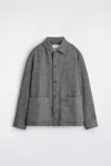 Cos Wool Overshirt In Grigio In Gray