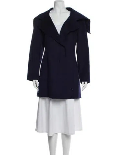 Pre-owned Cos Wool Peacoat In Blue