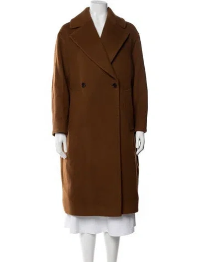 Pre-owned Cos Wool Peacoat In Brown
