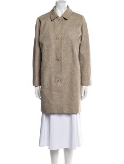Pre-owned Cos Wool Peacoat In Neutral