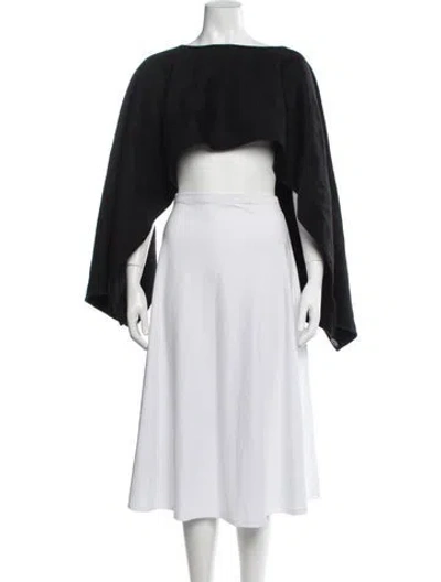 Pre-owned Cos Wool Poncho In Black