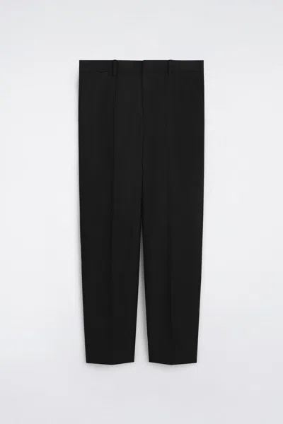 Cos Pantalon Droit Regular En Laine In Noir