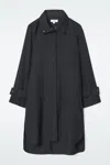 Cos Wool Shirt Dress In Blue