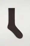 Cos Wool Socks In Brown