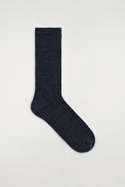 Cos Wool Socks In Gray
