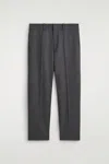 Cos Wool-blend Straight-leg Pants In Gray