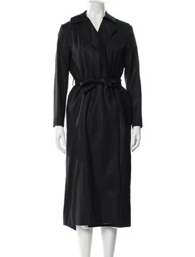 Pre-owned Cos Wool Trench Coat In Black