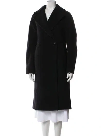 Pre-owned Cos Wool Trench Coat In Black