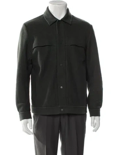 Pre-owned Cos Wool Trucker Jacket In Green