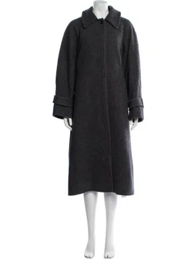 Pre-owned Cos Wool Tweed Pattern Coat In Grey