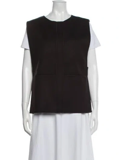 Pre-owned Cos Wool Vest In Brown
