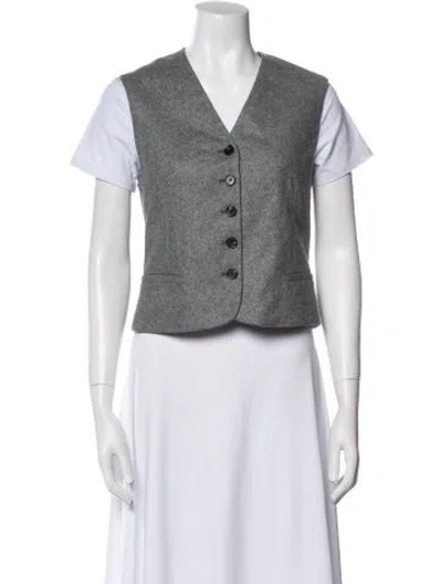 Pre-owned Cos Wool Vest In Gray