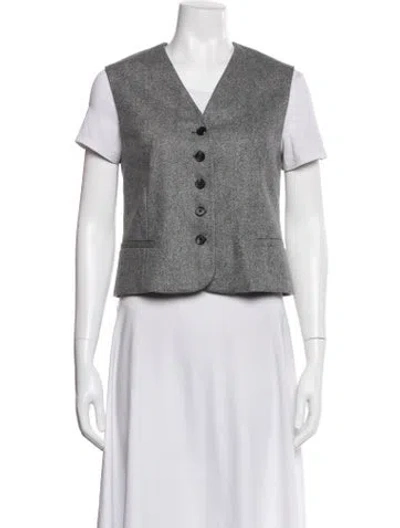 Pre-owned Cos Wool Vest In Gray