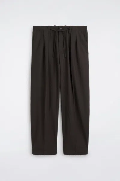 Cos Wool-blend Relaxed-fit Wide-leg Pants In Brown