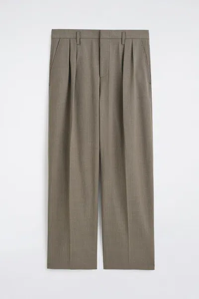 Cos Pantaloni A Gamba Larga In Misto Lana In Marrone
