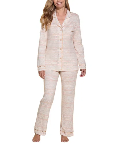 Cosabella 2pc Bella Top & Pant Pajama Set In Brown
