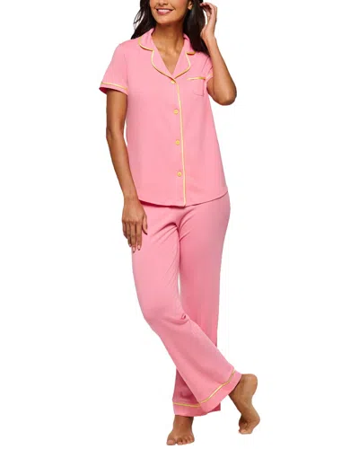 Cosabella 2pc Bella Top & Pant Pajama Set In Pink