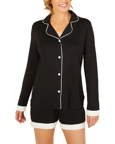 Cosabella 2pc Bella Top Boxer Pajama Set In Black