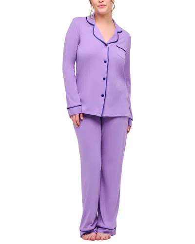 Cosabella 2pc Bella Top Pant Pajama Set In Purple