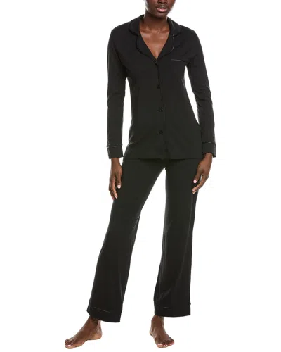 Cosabella 2pc Bella Top Pant Pajama Set In Black