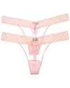 Cosabella 2pk Forever Lowrider Thong In Pink