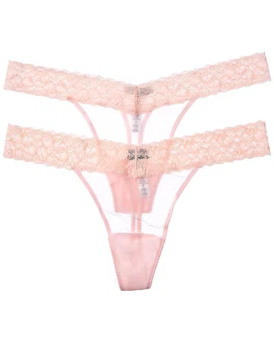 Cosabella 2pk Forever Lowrider Thong In Pink