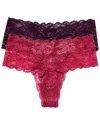 Cosabella 2pk Never Say Never Comfie Thong In Red